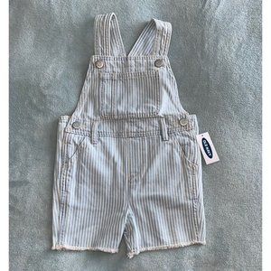 Toddler stripped jean Overalls